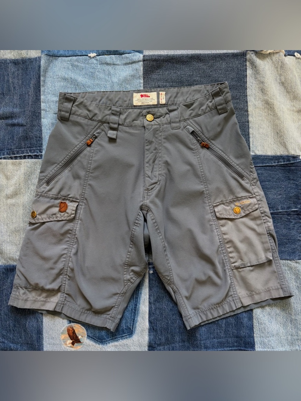 Fjallraven Abisko G-1000 Cargo Shorts Men's W30xL10 (Tag 29) Grey Stretch Tech